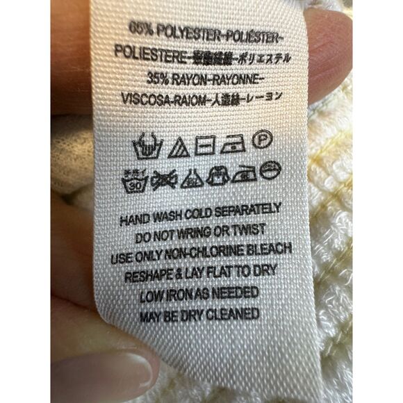 NWT FREE PEOPLE Boulevard Textured Ruffle Top White, Sz XS - Picture 10 of 11